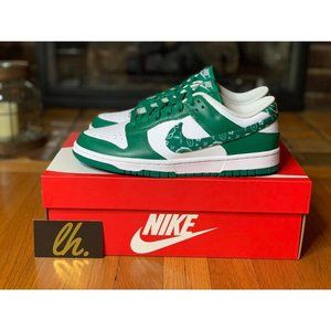 Sz 6.5 W Nike Dunk Low "Green Paisley"